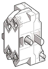 Schneider Electric - Multiple Amp Levels, Electrical Switch Contact Block - 125 VDC at 0.55 Amp and 240 VAC at 3 Amp, Screw Terminal, For Use with Harmony 9001K - Exact Tool & Supply