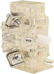 Schneider Electric - NC, 10 Amp, Electrical Switch Contact Block - 600 Volt, Screw and Solder Terminal, 30mm Hole - Exact Tool & Supply