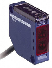 Telemecanique Sensors - Cable Connector, 15m Nominal Distance, Shock and Vibration Resistant, Retroreflective Photoelectric Sensor - 12 to 24 VDC, 250 Hz, PBT, 50mm Long x 18mm Wide x 50mm High - Exact Tool & Supply