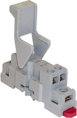 Square D - 5 Pins, 300 VAC, 15 Amp, Spade Relay Socket - DIN Rail Mount, Panel Mount, Screw Clamp Terminal - Exact Tool & Supply