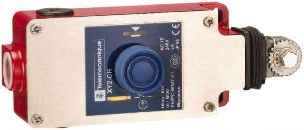 Telemecanique Sensors - 10 Amp, NO/NC Configuration, Dual Operation, Rope Operated Limit Switch - Pushbutton Reset, Rope Pull, No Pilot Light, 240 VAC - Exact Tool & Supply