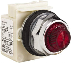 Schneider Electric - 28 V Red Lens Indicating Light - Screw Clamp Connector - Exact Tool & Supply