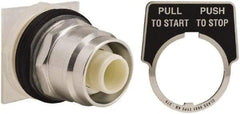 Schneider Electric - 30mm Mount Hole, Extended Straight, Pushbutton Switch Only - Round, Maintained (MA), Momentary (MO), Weatherproof, Dust and Oil Resistant - Exact Tool & Supply