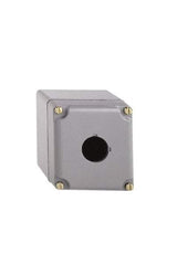 Schneider Electric - 1 Hole, 30mm Hole Diameter, Aluminum Pushbutton Switch Enclosure - 1, 3, 4, 6, 12, 13 NEMA Rated - Exact Tool & Supply