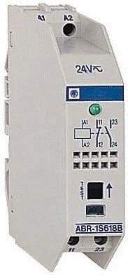 Schneider Electric - 55 and 62 Milliamp, 2NO Configuration, Interface Relay Module - DIN Rail Mount, 23 to 104°F, 24 VAC/VDC - Exact Tool & Supply