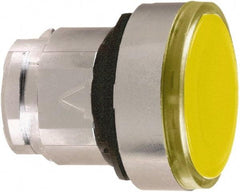 Schneider Electric - 22mm Mount Hole, Flush, Pushbutton Switch Only - Round, Orange Pushbutton, Illuminated, Maintained (MA) - Exact Tool & Supply