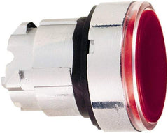 Schneider Electric - 22mm Mount Hole, Flush, Pushbutton Switch Only - Round, Red Pushbutton, Illuminated, Momentary (MO) - Exact Tool & Supply