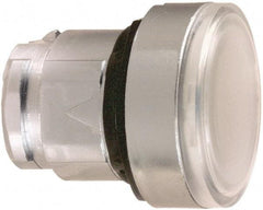 Schneider Electric - 22mm Mount Hole, Flush, Pushbutton Switch Only - Round, White Pushbutton, Nonilluminated, Momentary (MO) - Exact Tool & Supply