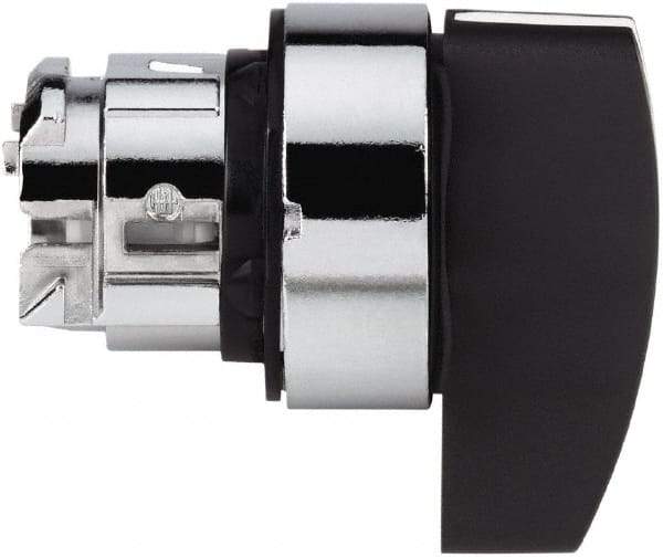 Schneider Electric - 22mm Mount Hole, 3 Position, Handle Operated, Selector Switch - Black, Momentary (MO), Nonilluminated, Shock, Vibration and Water Resistant - Exact Tool & Supply