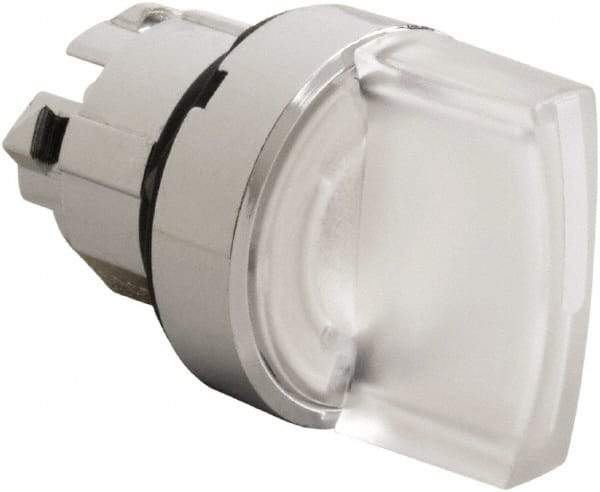 Schneider Electric - 22mm Mount Hole, 2 Position, Handle Operated, Selector Switch - White, Maintained (MA), Illuminated, Shock, Vibration and Water Resistant - Exact Tool & Supply