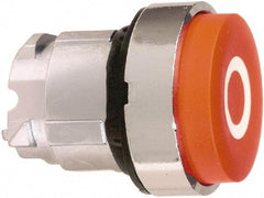 Schneider Electric - 22mm Mount Hole, Extended Straight, Pushbutton Switch Only - Round, Red Pushbutton, Nonilluminated, Momentary (MO) - Exact Tool & Supply