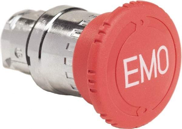 Schneider Electric - Extended Mushroom Head Pushbutton Switch Head - Red, Round Button, Nonilluminated - Exact Tool & Supply