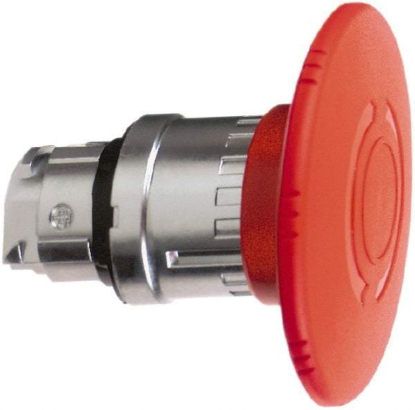 Schneider Electric - 22mm Mount Hole, Extended Mushroom Head, Pushbutton Switch Only - Round, Red Pushbutton, Maintained (MA), Momentary (MO) - Exact Tool & Supply