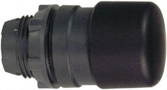 Schneider Electric - 22mm Mount Hole, Extended Mushroom Head, Pushbutton Switch Only - Round, Black Pushbutton, Nonilluminated, Momentary (MO) - Exact Tool & Supply