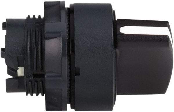 Schneider Electric - 22mm Mount Hole, 3 Position, Handle Operated, Selector Switch Only - Black, Momentary (MO), Nonilluminated, Shock, Vibration and Water Resistant - Exact Tool & Supply