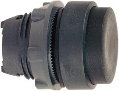 Schneider Electric - 22mm Mount Hole, Extended Straight, Pushbutton Switch Only - Round, Black Pushbutton, Nonilluminated, Maintained (MA) - Exact Tool & Supply