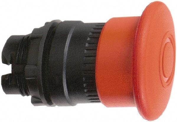 Schneider Electric - 22mm Mount Hole, Extended Mushroom Head, Pushbutton Switch Only - Round, Red Pushbutton, Illuminated, Maintained (MA), Momentary (MO) - Exact Tool & Supply