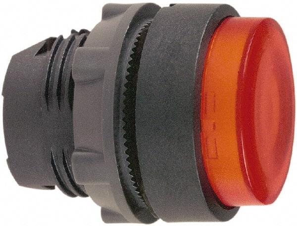 Schneider Electric - 22mm Mount Hole, Extended Straight, Pushbutton Switch Only - Round, Red Pushbutton, Illuminated, Momentary (MO) - Exact Tool & Supply