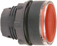 Schneider Electric - 22mm Mount Hole, Flush, Pushbutton Switch Only - Round, Red Pushbutton, Illuminated, Momentary (MO) - Exact Tool & Supply
