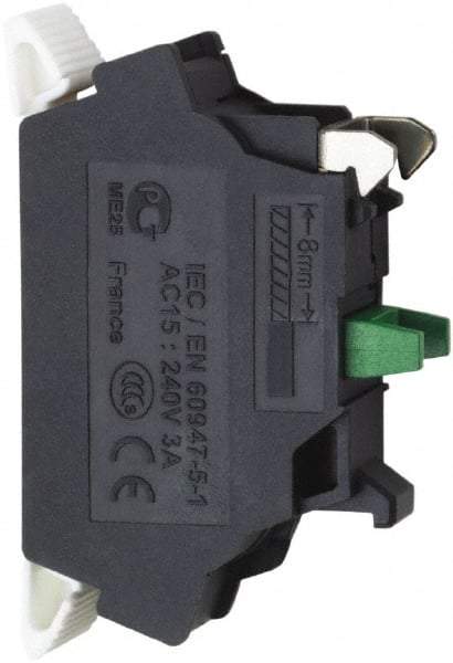 Schneider Electric - NC, Electrical Switch Contact Block - Spring Clamp Terminal - Exact Tool & Supply