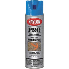 Krylon - 15 fl oz Blue Marking Paint - Water Base Formula - Exact Tool & Supply