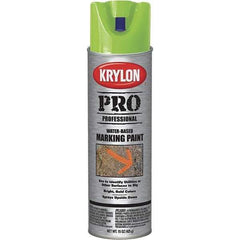 Krylon - 15 fl oz Green Marking Paint - Water Base Formula - Exact Tool & Supply