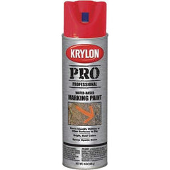 Krylon - 15 fl oz Red Marking Paint - Water Base Formula - Exact Tool & Supply