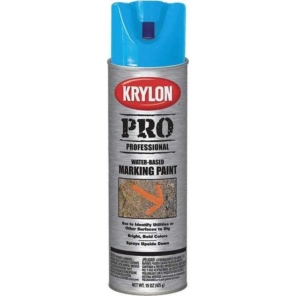 Krylon - 15 fl oz Yellow Marking Paint - Water Base Formula - Exact Tool & Supply