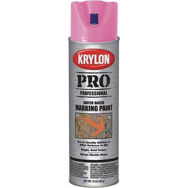 Krylon - 15 fl oz Red/Orange Marking Paint - Water Base Formula - Exact Tool & Supply