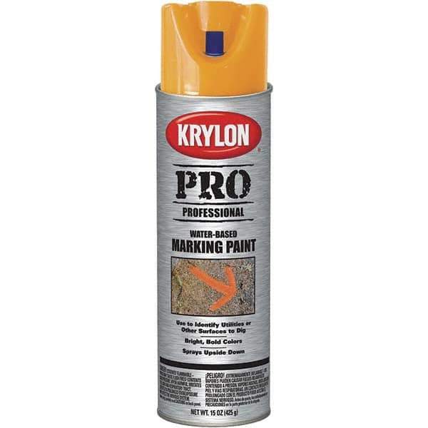 Krylon - 15 fl oz Orange Marking Paint - Water Base Formula - Exact Tool & Supply