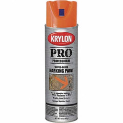 Krylon - 15 fl oz Orange Marking Paint - Water Base Formula - Exact Tool & Supply