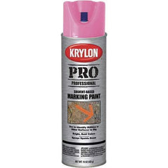 Krylon - 15 fl oz Pink Marking Paint - Solvent Base Formula - Exact Tool & Supply