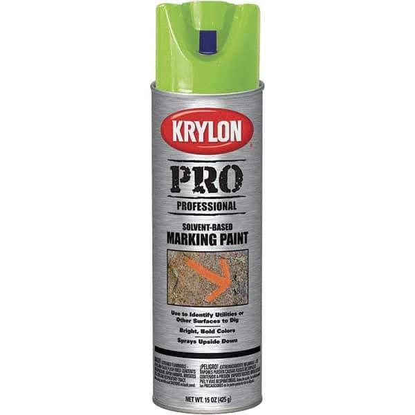 Krylon - 15 fl oz Green Marking Paint - Solvent Base Formula - Exact Tool & Supply