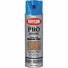 Krylon - 15 fl oz Blue Marking Paint - Solvent Base Formula - Exact Tool & Supply