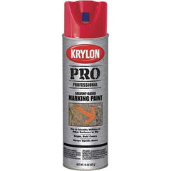 Krylon - 15 fl oz Red Marking Paint - Solvent Base Formula - Exact Tool & Supply