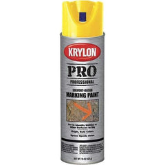 Krylon - 15 fl oz Yellow Marking Paint - Solvent Base Formula - Exact Tool & Supply