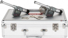 SPI - 0.5" to 0.8", IP65, Carbide Face Chrome Plated Finish, Electronic Inside Micrometer - 0.00005" Resolution, 0.00016" Accuracy, 80" Gage Depth - Exact Tool & Supply
