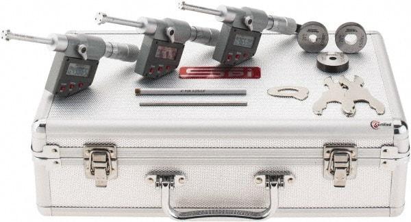SPI - 0.275 to 0.5", IP65, Carbide Face Chrome Plated Finish, Electronic Inside Micrometer - 0.00005" Resolution, 0.00016" Accuracy, 53.5" Gage Depth - Exact Tool & Supply