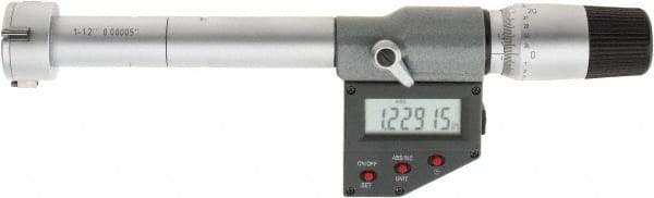 SPI - 1" to 1.2", IP65, Carbide Face Chrome Plated Finish, Electronic Inside Micrometer - 0.00005" Resolution, 0.00016" Accuracy, 90" Gage Depth - Exact Tool & Supply