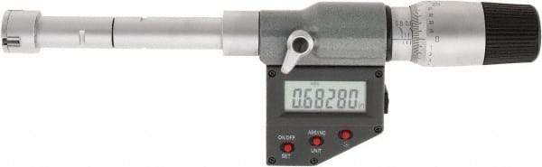 SPI - 0.65" to 0.8", IP65, Carbide Face Chrome Plated Finish, Electronic Inside Micrometer - 0.00005" Resolution, 0.00016" Accuracy, 80" Gage Depth - Exact Tool & Supply