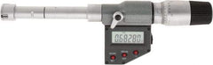 SPI - 0.65" to 0.8", IP65, Carbide Face Chrome Plated Finish, Electronic Inside Micrometer - 0.00005" Resolution, 0.00016" Accuracy, 80" Gage Depth - Exact Tool & Supply