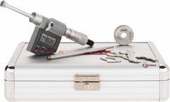 SPI - 0.35" to 0.425", IP65, Carbide Face Chrome Plated Finish, Electronic Inside Micrometer - 0.00005" Resolution, 0.00016" Accuracy, 53.5" Gage Depth - Exact Tool & Supply