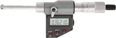 SPI - 0.275" to 0.35", IP65, Carbide Face Chrome Plated Finish, Electronic Inside Micrometer - 0.00005" Resolution, 0.00016" Accuracy, 53.5" Gage Depth - Exact Tool & Supply