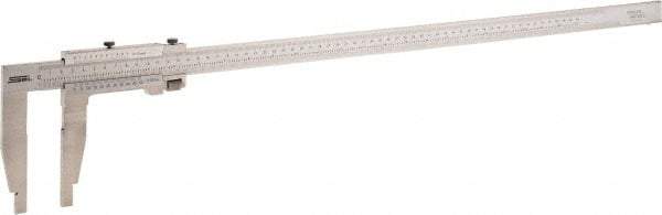 SPI - 0 to 600mm Stainless Steel Vernier Caliper - 0.02mm Graduation, 150mm Jaw Depth, 0.05mm Accuracy, Includes NIST Traceability Certificate - Exact Tool & Supply