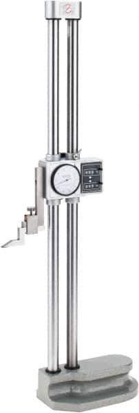 SPI - 20" Stainless Steel Dial Height Gage - 0.001" Graduation, Accurate to 0.002", Dial and Counter Display - Exact Tool & Supply