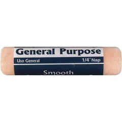 Rubberset - 1/4" Nap, 9" Wide Paint Roller Cover - Smooth Texture, Polyester - Exact Tool & Supply