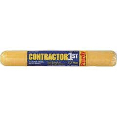 Purdy - 1/2" Nap, 18" Wide Paint Roller Cover - Smooth to Semi-Smooth Texture, Polyester - Exact Tool & Supply