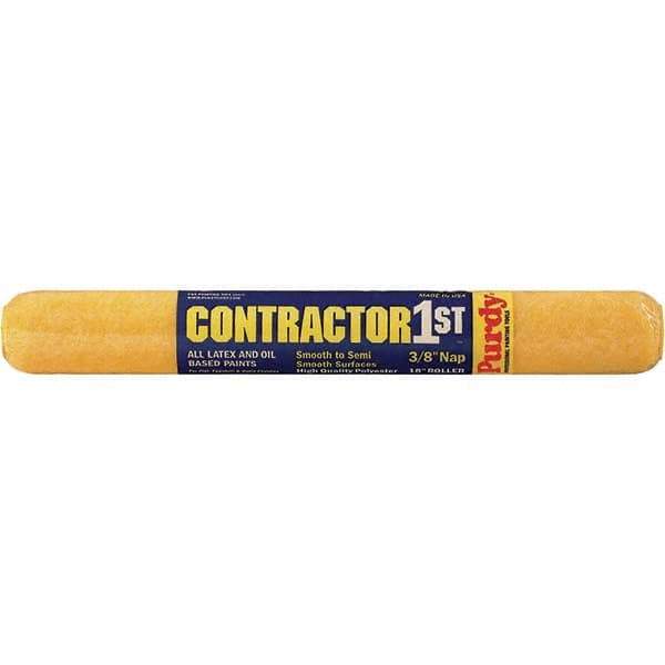 Purdy - 3/8" Nap, 18" Wide Paint Roller Cover - Smooth to Semi-Smooth Texture, Polyester - Exact Tool & Supply
