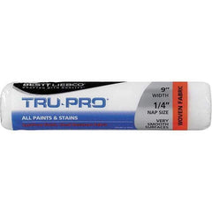 Bestt-Liebco - 1/4" Nap, 9" Wide Paint Roller Cover - Smooth Texture, Woven - Exact Tool & Supply