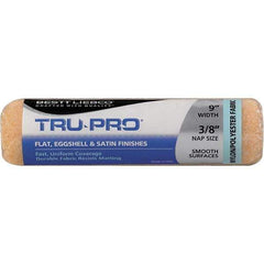 Bestt-Liebco - 3/8" Nap, 9" Wide Paint Roller Cover - Smooth Texture, Nylon & Polyester - Exact Tool & Supply